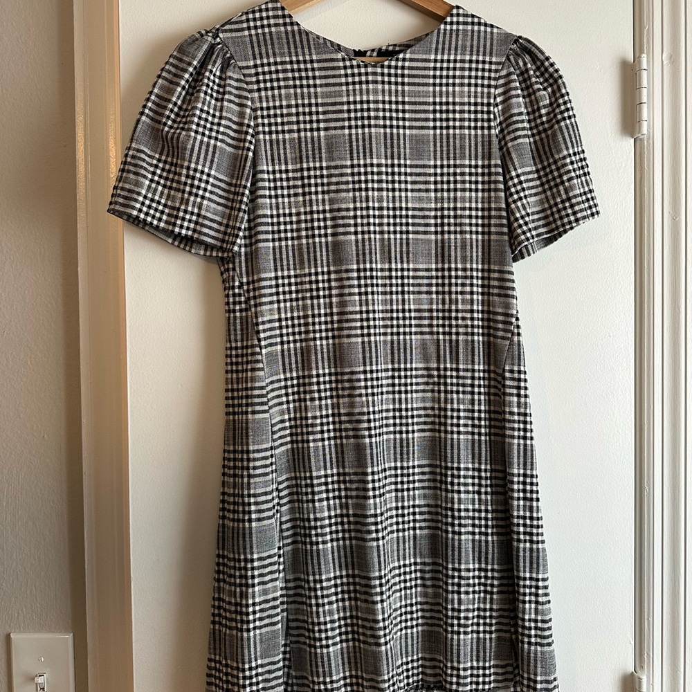 Zara Classic Black and White Plaid Dress